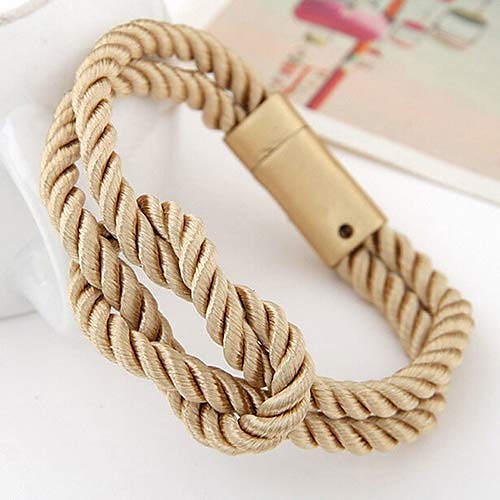 Women's Men's Braided Rope Chain Bracelet with Magnetic Clasp Bow Charm Bangle - Claret 2025 - $7.99 –P9