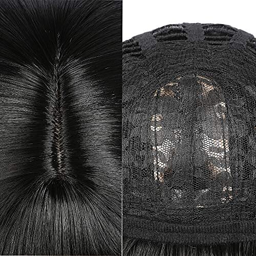 Black Wigs For Women Synthetic Wig Body Wave Middle Part Wig Long Very Long Black Synthetic Hair 26 Inch Women's Middle Part Party Fluffy Black 2025 - $26.99 –P6