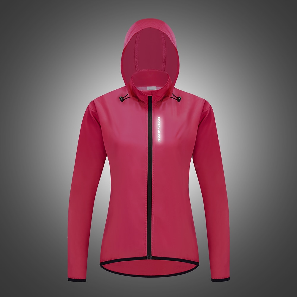 WOSAWE Women's Cycling Jacket Windbreaker Cycling Jersey High Visibility Windproof Rain Waterproof Breathable Bike Jacket Tracksuit Mountain Bike MTB Road Bike Cycling City Bike Cycling Black Pink 2025 - $37.99 –P3