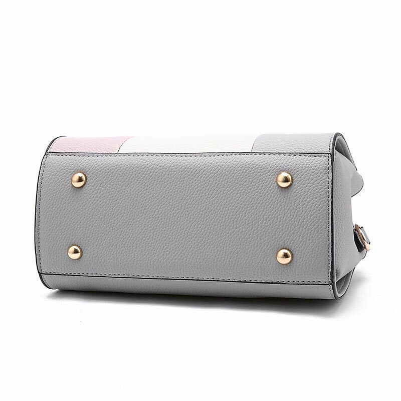 borsa a mano colorblock alla moda da donna con ciondolo a forma di gatto, perfetta per l'uso quotidiano e le uscite informali del 2025 a $34.99 –P3