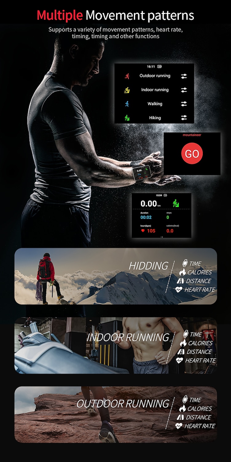 LOKMAT APPLLP Max Умные часы 2.88 дюймовый Смарт Часы Смарт-часы-телефон Bluetooth Педометр Датчик для отслеживания сна Сидячий Напоминание Совместим с Android iOS Женский Мужчины GPS 2025 - $275.99 –P11