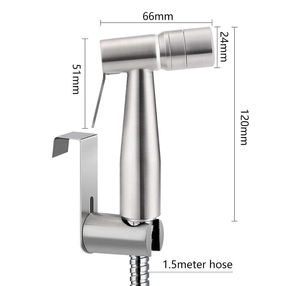 twee manieren 304 rvs wc handheld shattaf bidet sproeier douchekoppen set douchekraan accessoires moslim douche g1/2 of g7/8 2026 - $90.99 –P1