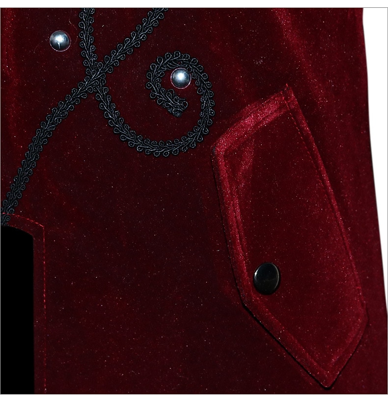 Vintage Gothic Medieval Coat Masquerade Outerwear Prince Vampire Plague Doctor Solid Colored Fancy Dress Men's Fantasy Royal Steampunk Halloween Carnival Masquerade Party Adults' Coat 2025 - $105.99 –P7