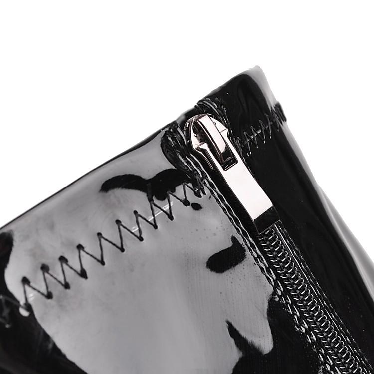 Per donna Stivaletti Regali di San Valentino Stivali sexy Stivali con tacco San Valentino Giornaliero Tinta unica Stivali al ginocchio A stiletto Appuntite Sensuale Informale Vernice Cerniera Nero del 2025 a $59.99 –P8