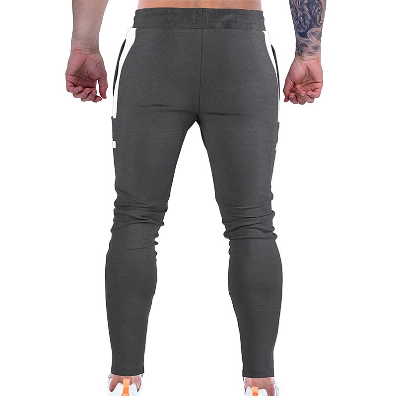Men's Pocket Drawstring Color Block Breathable Moisture Wicking Athletic Athleisure Black Dark Gray Stretchy 2025 - $23.19 –P9