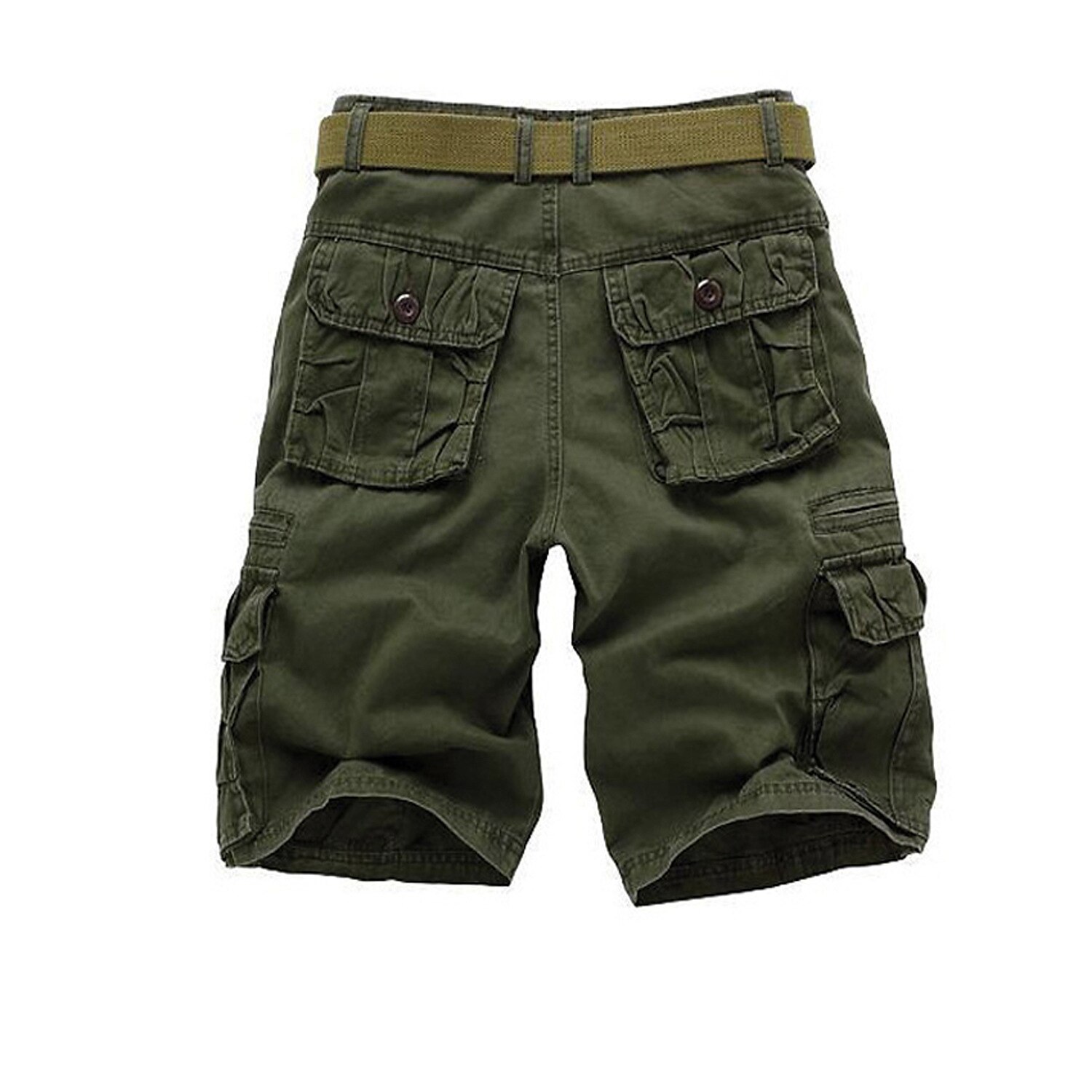 Herr Militärbyxor Vandringsshorts Militär Ensfärgat Sommar Utomhus 12" Ripstop Multi-pocket Andningsfunktion Slitstyrka Bomull Knälängd Underdelar Grå Kaki Grön Svart Arbete Jakt Fiske 30 31 32 33 34 2025 - $35.99 –P5