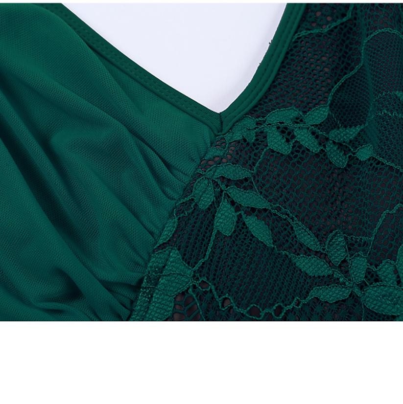 Balli da sala Abito Con ruche Più materiali Per donna Prestazioni Addestramento Manica lunga Naturale Di pizzo Fibra di latte del 2026 a $170.99 –P4