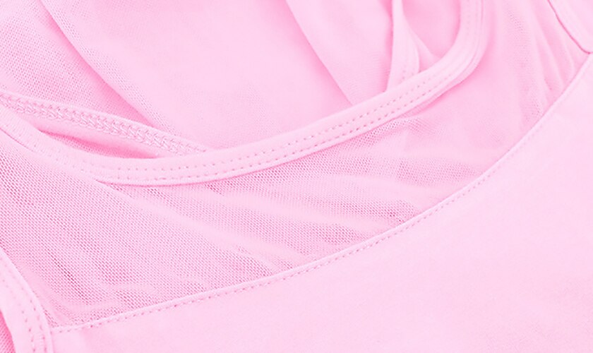 atmungsaktives ballettkleid kreuz und quer gerafft geteiltes gelenk trainingsleistung mädchen ärmellos hochmaschig spandex 2026 - $24.99 –P2