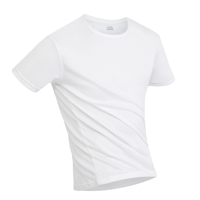 2st herr kortärmad vattentät t-shirt t-shirt tröja hals fläckbeständig topp utomhus hydrofob fläckbeständig antifouling snabb torr lätt sommar vit svart grå fiske klättring strand 2025 - $12.99 –P2