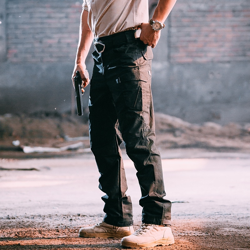 Homme Pantalons de Chasse Pantalon tactique Etanche Ripstop Coupe Vent Multi-poche Printemps Eté L'hiver Coton Bas pour Chasse Randonnée Camping Vert Noir Kaki S M L XL XXL / Combat de 2025 ? $50.99 –P5