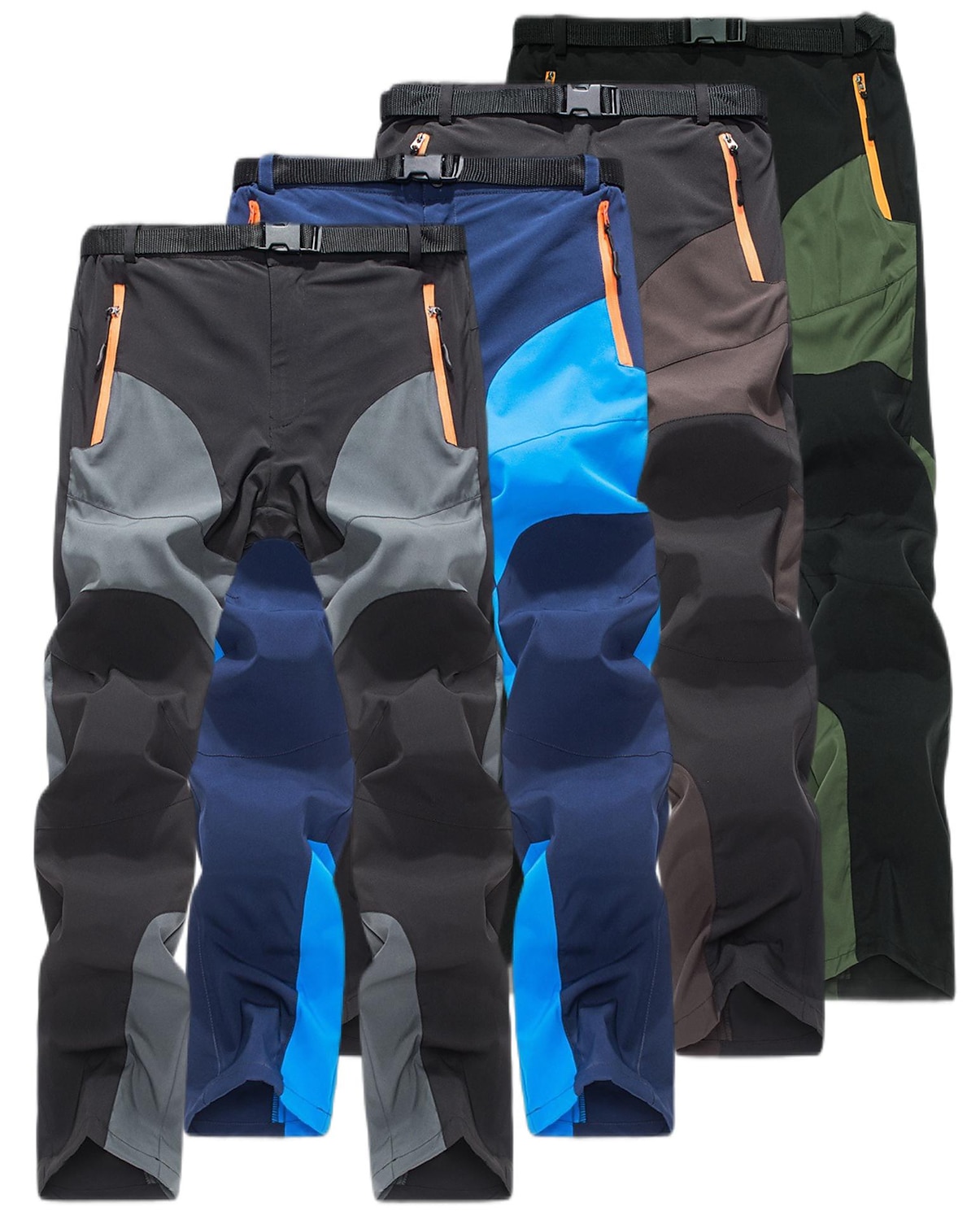 Муж. Штаны для туризма и прогулок Пэчворк Лето Весна Осень На открытом воздухе Водонепроницаемость С защитой от ветра Быстровысыхающий Легкость Брюки Нижняя часть Военно-зеленный Темно-синий 2026 - $35.99 –P2