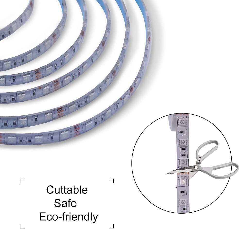 led strip verlichting rgb 5m 10m 15m 20m led verlichting flexibele kleurverandering smd met ir afstandsbediening en 100-240v adapter voor thuis slaapkamer keuken tv achtergrondverlichting diy decor dc12v 2025 - $14.33 -P11