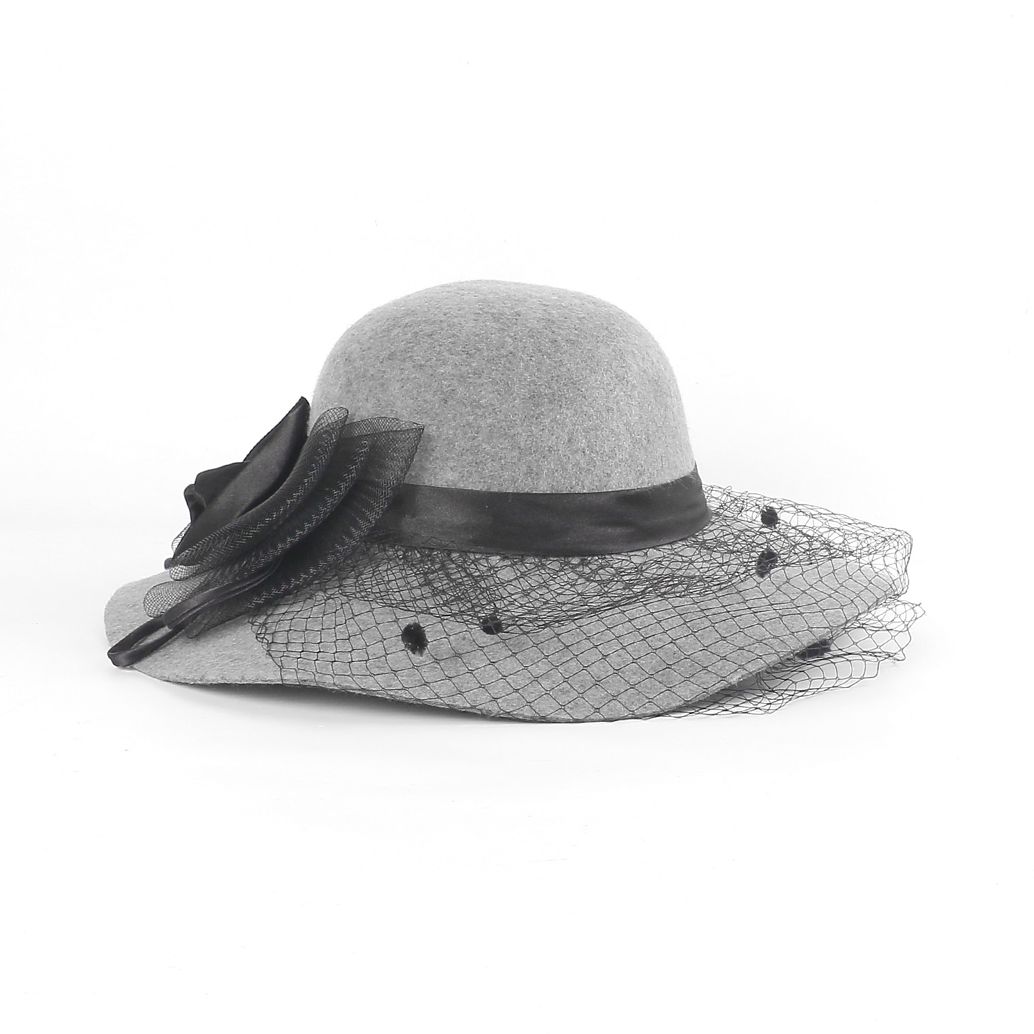 hattar 100% Ull Fiskarhatt Bröllop Kentucky Derby cocktail Royal Astcot Elegant Med Rosett Hårbonad Huvudbonader 2026 - $20.99 –P6
