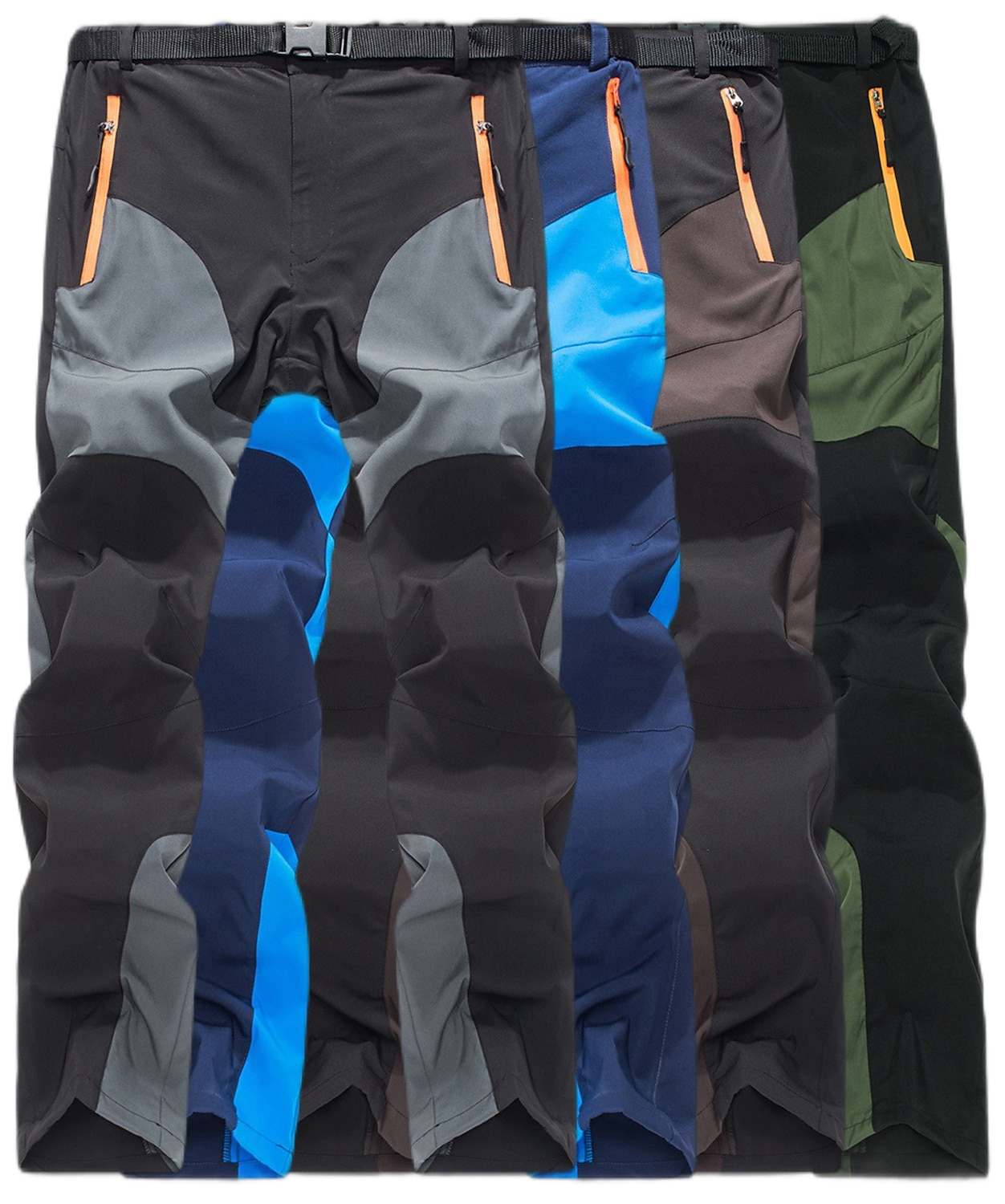 Муж. Штаны для туризма и прогулок Пэчворк Лето Весна Осень На открытом воздухе Водонепроницаемость С защитой от ветра Быстровысыхающий Легкость Брюки Нижняя часть Военно-зеленный Темно-синий 2026 - $35.99 –P1