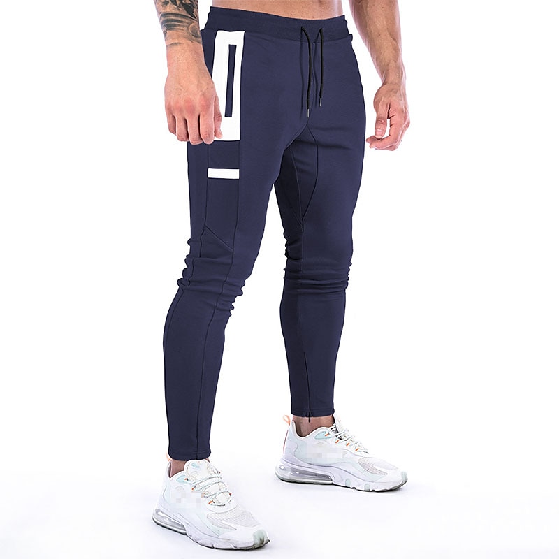 Men's Pocket Drawstring Color Block Breathable Moisture Wicking Athletic Athleisure Black Dark Gray Stretchy 2025 - $23.19 –P12