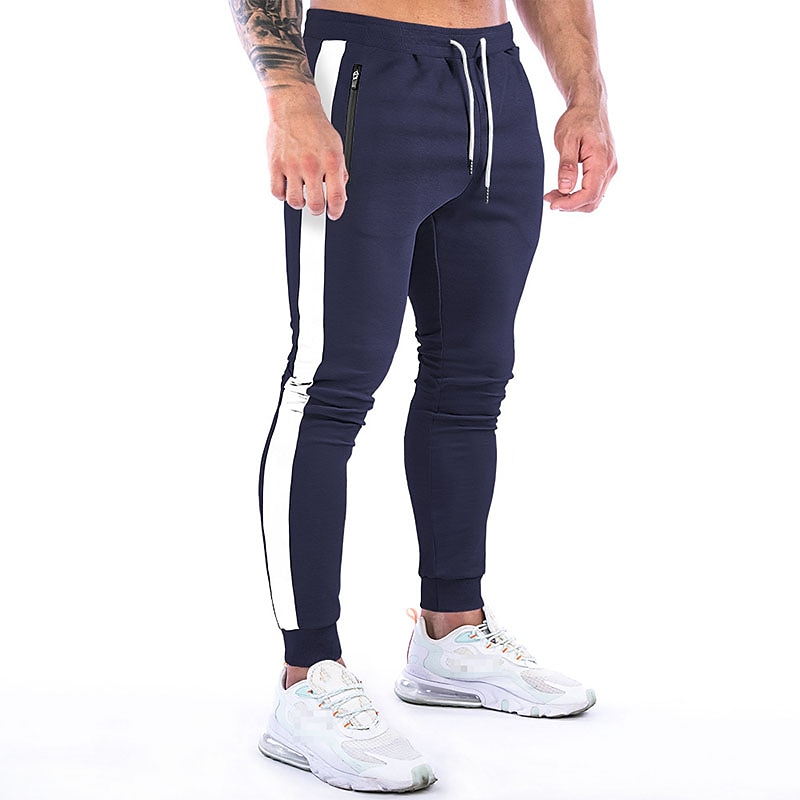 Hombre Pantalón Jogger Correa Bolsillo con cremallera Pantalones / Sobrepantalón Deportivo Ropa Deportiva Algodón Invierno Aptitud física Entrenamiento de gimnasio Corriendo Transpirable Dispersor de 2025 - AU $42.69 –P15
