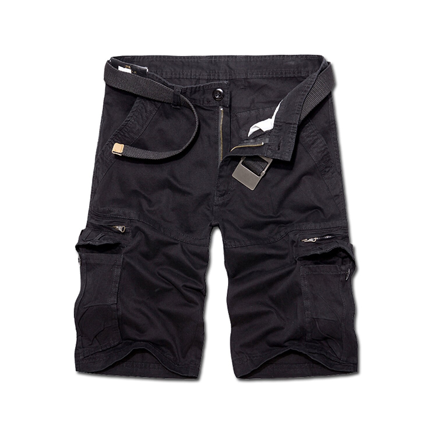 Herr Militärbyxor Vandringsshorts Militär Ensfärgat Sommar Utomhus 12" Ripstop Multi-pocket Andningsfunktion Slitstyrka Bomull Knälängd Underdelar Grå Kaki Grön Svart Arbete Jakt Fiske 30 31 32 33 34 2025 - $35.99 –P2