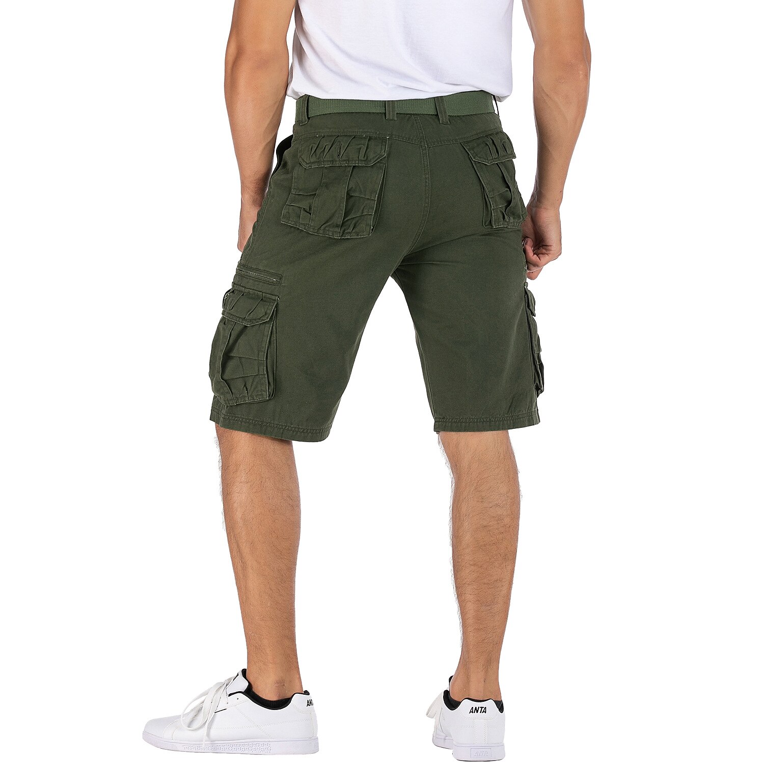 Herr Militärbyxor Vandringsshorts Militär Ensfärgat Sommar Utomhus 12" Ripstop Multi-pocket Andningsfunktion Slitstyrka Bomull Knälängd Underdelar Grå Kaki Grön Svart Arbete Jakt Fiske 30 31 32 33 34 2025 - $35.99 –P10