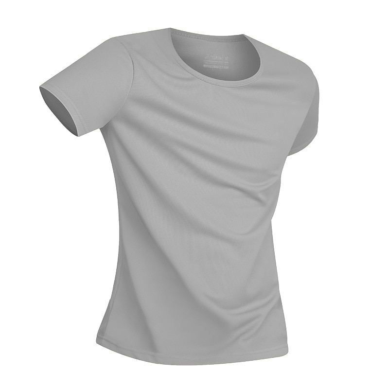 2st herr kortärmad vattentät t-shirt t-shirt tröja hals fläckbeständig topp utomhus hydrofob fläckbeständig antifouling snabb torr lätt sommar vit svart grå fiske klättring strand 2025 - $12.99 –P5