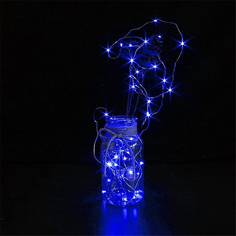 1 m Fili luminosi 10 LED 10 pezzi 1 pc Blu Natale Capodanno Impermeabile Feste Decorativo Batterie alimentate del 2025 a $6.99 –P1
