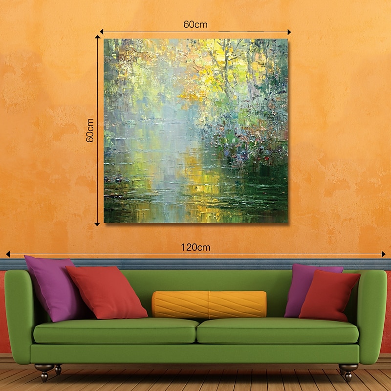 Hang-Dipinto ad olio Dipinta a mano Quadrato Astratto Moderno Include interno della montatura del 2025 a $122.99 –P9