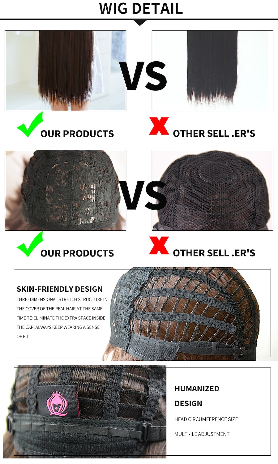 lang krullend bruin haar zwart geverfd op de top hoge temperatuur zijde synthetische pruik met knal vrouwen mode haren 2025 - $17.49 –P11