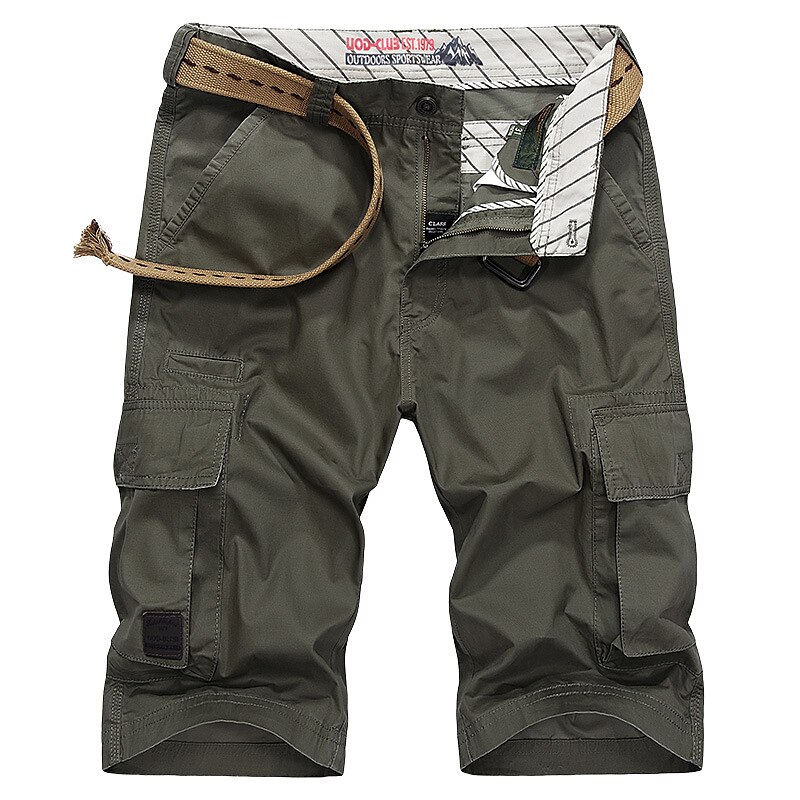 Herren Kurze Hose für Wanderer Cargo-Wandershorts Militär Volltonfarbe Sommer Außen 12" Komfort Ripstop Multi-Pocket Atmungsaktiv Baumwolle Knielänge Kurze Hose Armeegrün Khaki Burgund Grün Schwarz 2025 - $31.99 –P9
