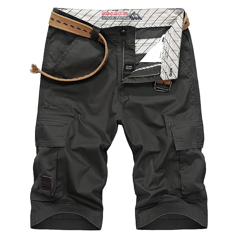 Herren Kurze Hose für Wanderer Cargo-Wandershorts Militär Volltonfarbe Sommer Außen 12" Komfort Ripstop Multi-Pocket Atmungsaktiv Baumwolle Knielänge Kurze Hose Armeegrün Khaki Burgund Grün Schwarz 2025 - $31.99 –P6