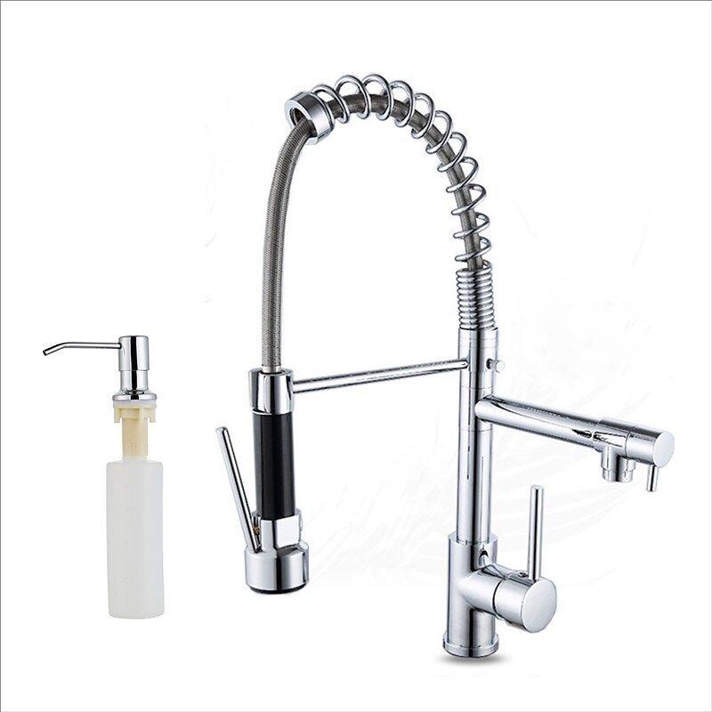 Rubinetto da cucina - Una manopola Due fori Cromo Estraibile A 3 fori Moderno Kitchen Taps del 2025 a $145.99 –P7