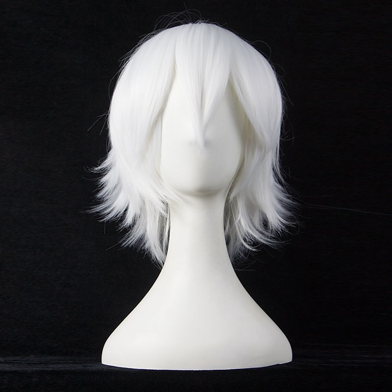 parrucche sintetiche corte per donna bianco viola blu biondo giallo nero rosso parrucca cosplay femminile parrucca carnevalesca in fibra ad alta temperatura del 2025 a $19.49 –P2