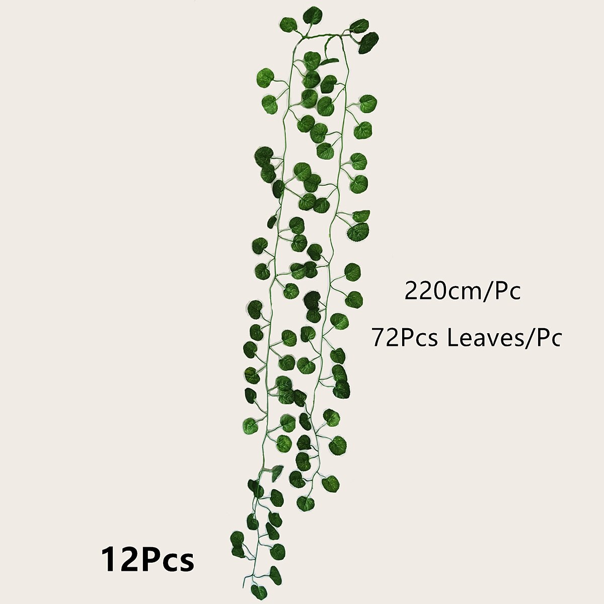 12шт искусственная листва виноградной лозы 220 см / 87 