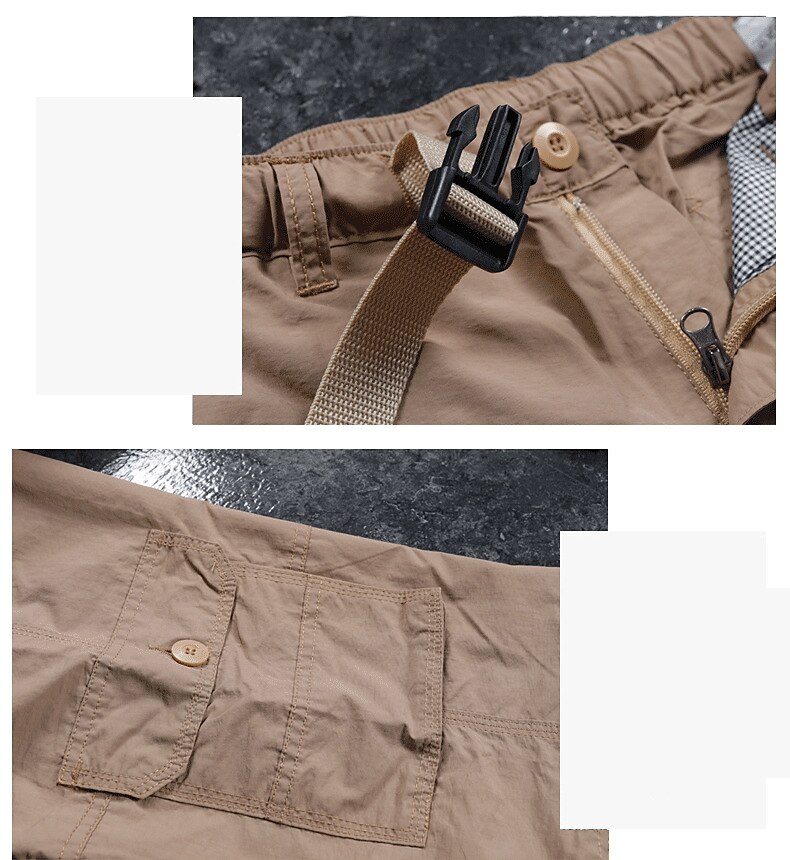 Herren Arbeitshose Convertible Hose Wanderhosen Sommer Außen Regular Fit Ripstop Atmungsaktiv Leicht Weich Nylon Unten Armeegrün Grau Khaki Jagd Angeln Klettern M L XL XXL XXXL / Verschleißfestigkeit 2025 - $36.99 –P2