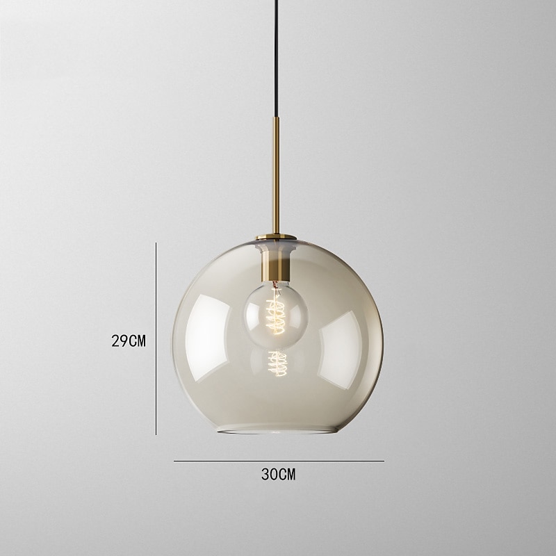 20 cm Single Design Pendant Light Glass Glass Electroplated Vintage Nordic Style 110-120V 220-240V 2025 - $147.99 –P5