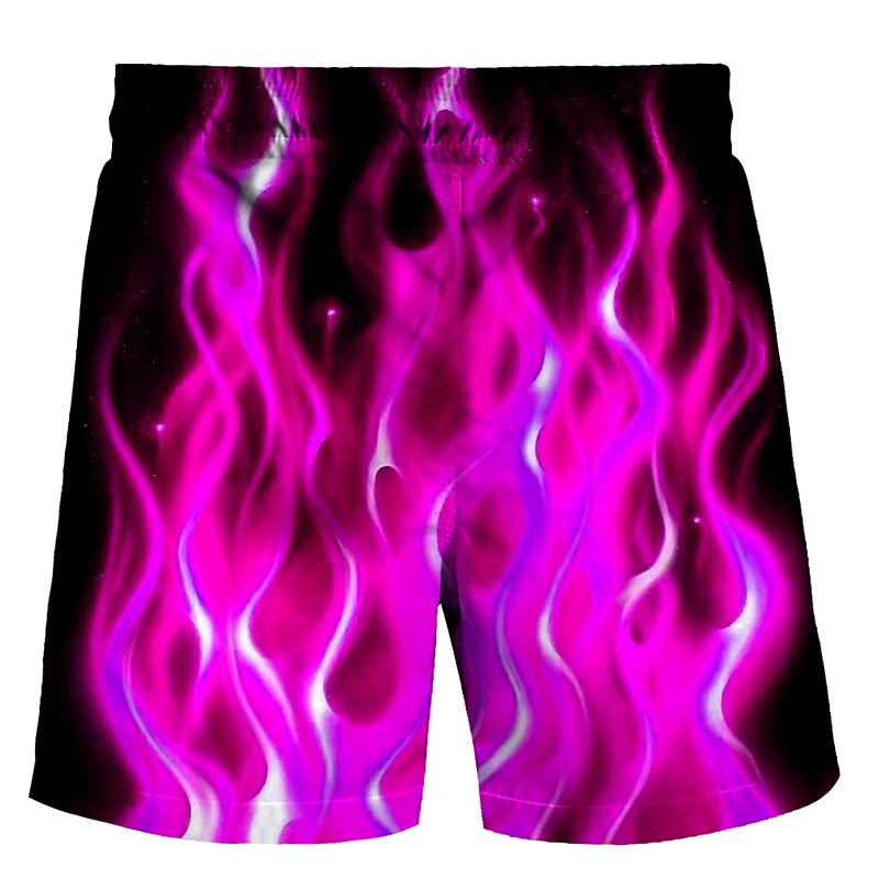 Homme Flamme Caleçons de Bain Surf Boardshort short de bain Taille médiale Hawaïen Bohème Extérieur Vacances Sortie Poche Cordon Taille elastique Designer Vêtement Tenue de 2025 ? $19.99 –P8