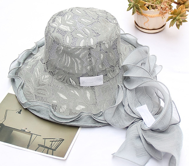 berretto Copricapo Cappelli di paglia Tulle Pizzo Cappelli da pescatore Cappello di paglia Cappello da sole Informale Per eventi Coppa di Melbourne cocktail Astco reale Stile vintage Elegante Con del 2025 a $21.99 –P3
