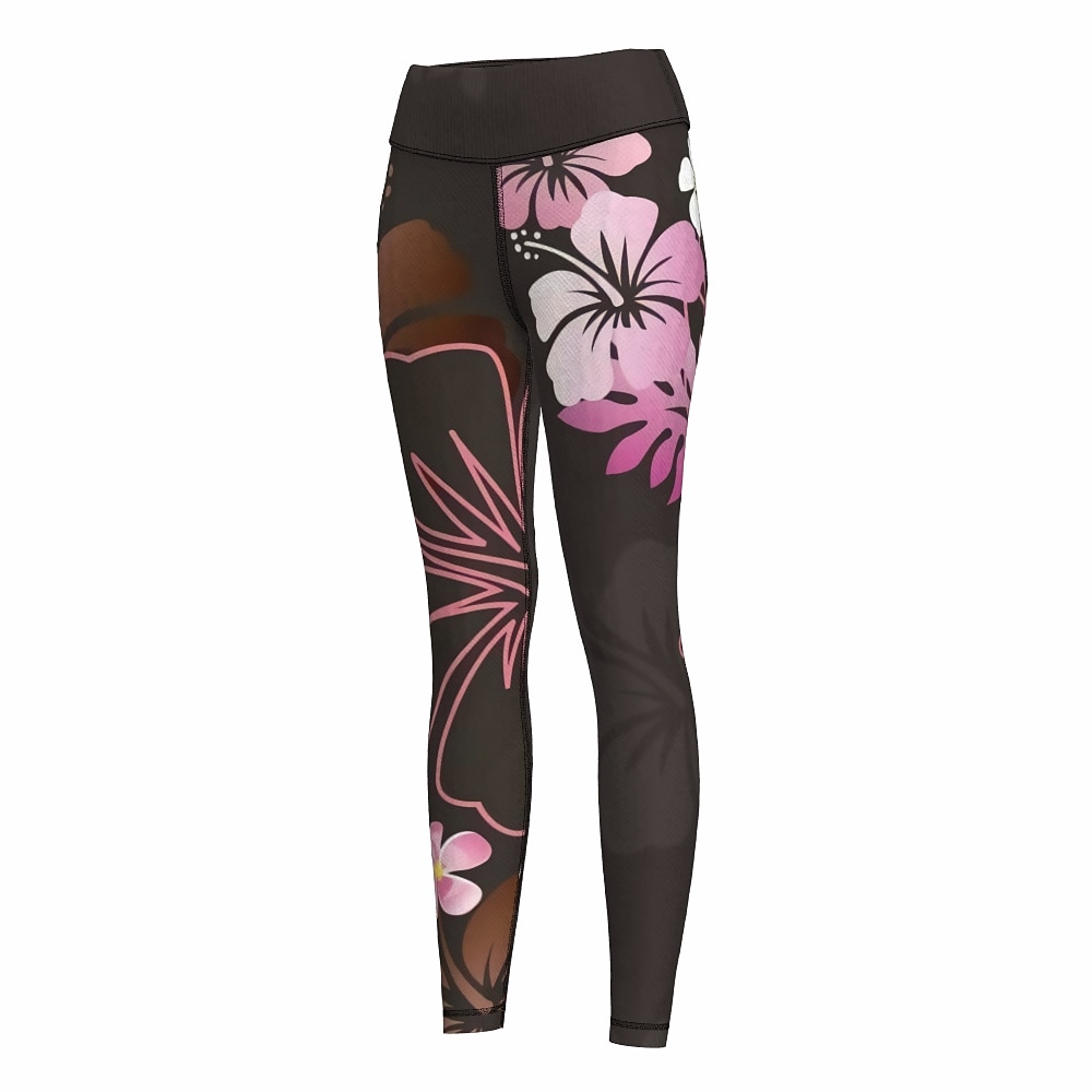 Mujer Pantalones de yoga Levantamiento de tope Control de barriga Alta cintura Entrenamiento de gimnasio Corriendo Aptitud física Mallas Leggings Leggings Estampado Floral Marrón Otoño Invierno 2026 - $12.99 –P3