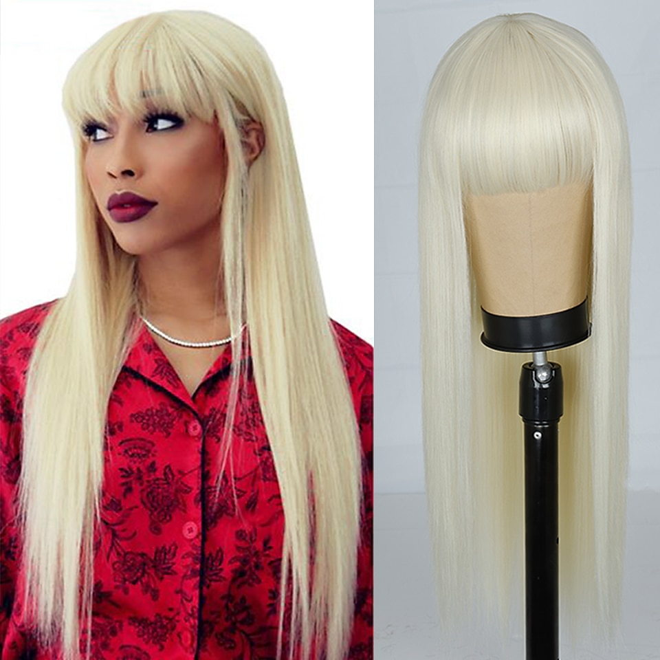 vinperuker för kvinnor syntetisk peruk naturlig rak fläta snygg bang peruk vinrött långt syntetiskt hår dam cosplay party blandad färg julfest peruker 2025 - $24.99 –P10