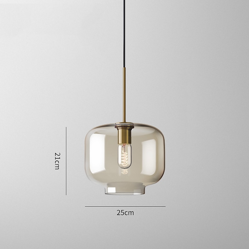 20 cm Single Design Pendant Light Glass Glass Electroplated Vintage Nordic Style 110-120V 220-240V 2025 - $147.99 –P6
