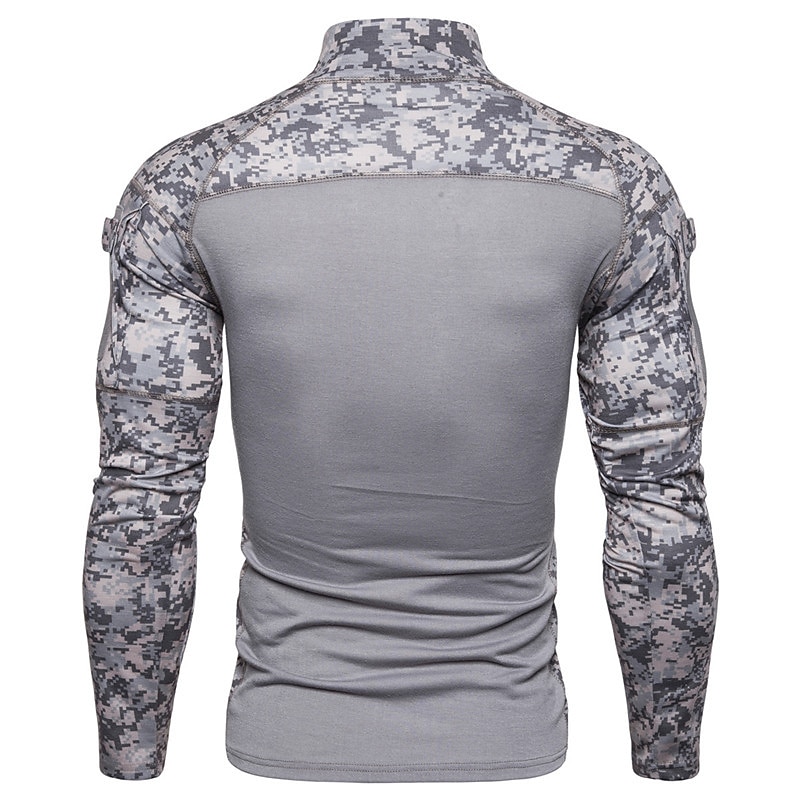 Herr Stridskjorta Jakt-T-shirt med kamouflagemönster Taktisk militärskjorta Kamouflage Långärmad Utomhus Vår Höst Snabb tork Svettavvisande Bekväm Andningsfunktion Överdelar Polyester Camping 2025 - $18.49 –P12