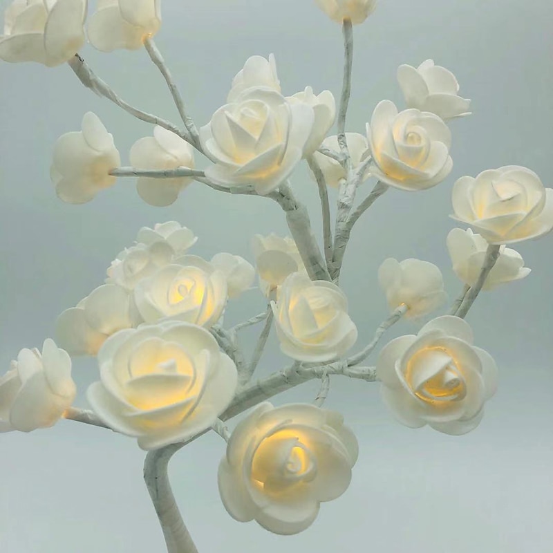 róża kwiat lampa led lampka nocna róża drzewo ślub urodziny walentynki nowy rok 1 zestaw 2026 - $25.99 –P9