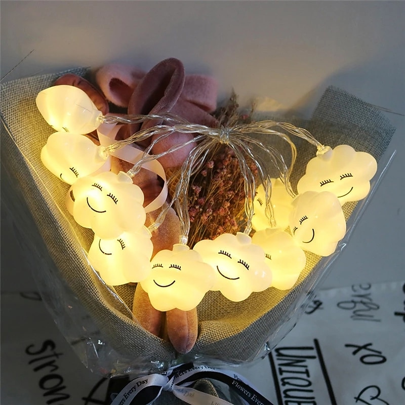 1,5m 3m Valosarja 10/20 LED 1 set Lämmin valkoinen Moniväri Uuden vuoden söpö juhlakoriste AA-paristot 2026 - $11.99 –P5