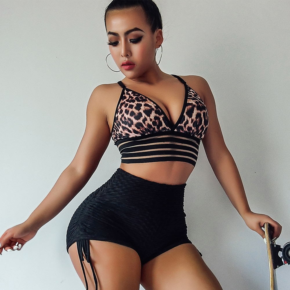 Women's Gym Shorts Yoga Shorts Scrunch Butt Tummy Control Butt Lift High Waist Yoga Fitness Gym Workout Shorts Black Yellow Red Spandex Sports Activewear Stretchy 2025 - $10.39 –P13