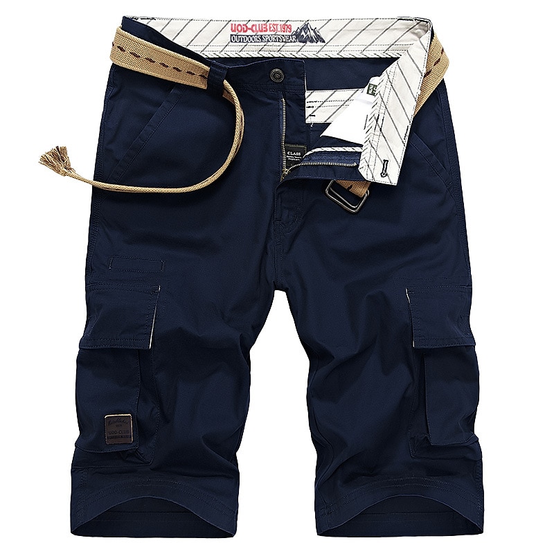 Herren Kurze Hose für Wanderer Cargo-Wandershorts Militär Volltonfarbe Sommer Außen 12" Komfort Ripstop Multi-Pocket Atmungsaktiv Baumwolle Knielänge Kurze Hose Armeegrün Khaki Burgund Grün Schwarz 2025 - $31.99 –P7