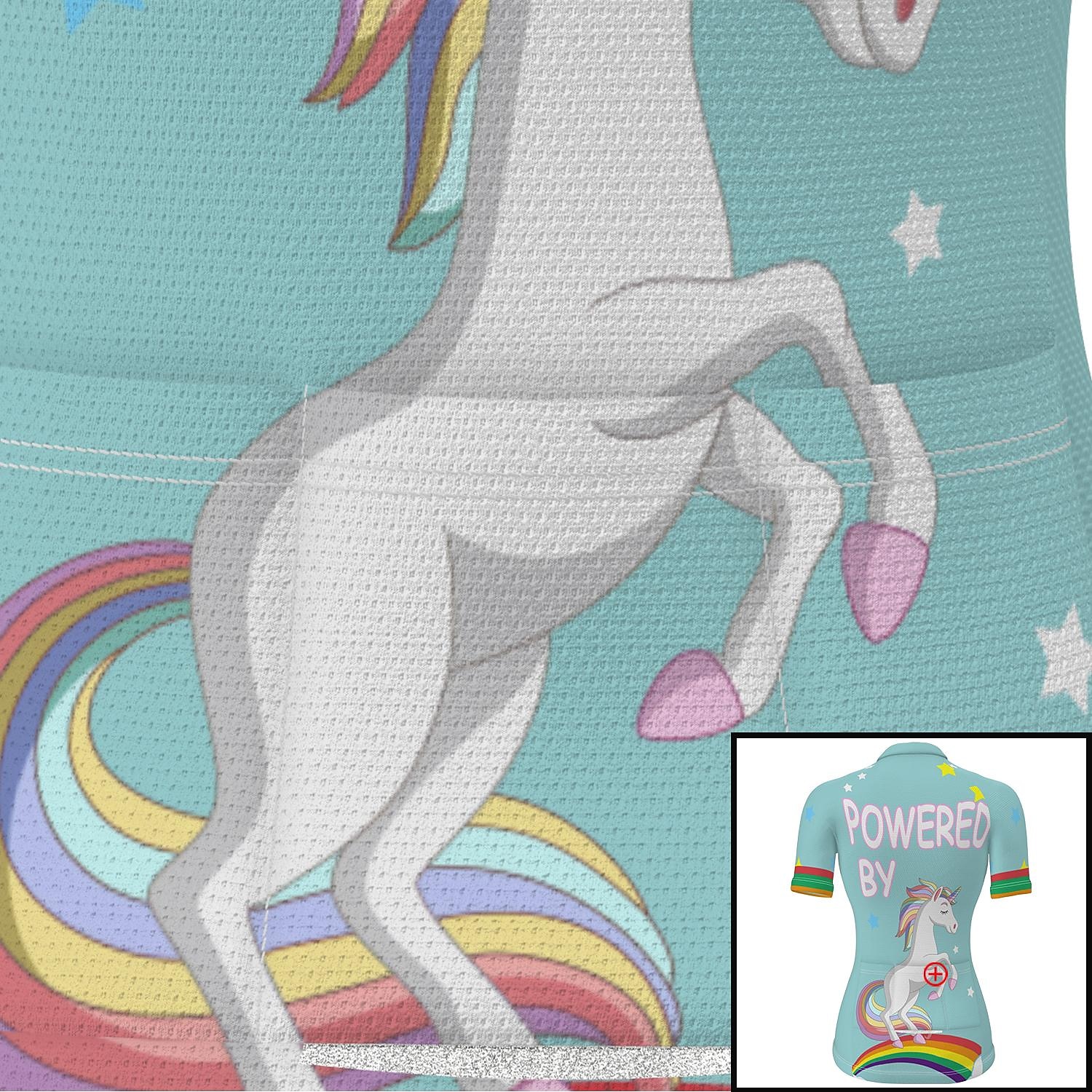 Women's Cycling Jersey Graphic Rainbow Unicorn Short Sleeve Bike Jersey Top with 3 Rear Pockets Mountain Bike MTB Road Bike Cycling Fast Dry Quick Dry Soft Reflective Strips Sports Rose Red + Black 2026 - $30.99 –P19