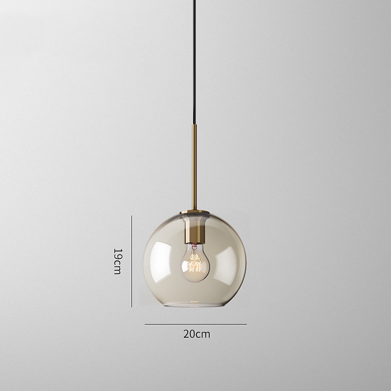 20 cm Single Design Pendant Light Glass Glass Electroplated Vintage Nordic Style 110-120V 220-240V 2025 - $147.99 –P4