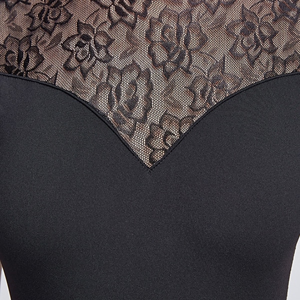 Collant de balé respirável / macacão de renda sólida para treinamento feminino manga de boné de fibra de leite natural de 2026 por $24.99 –P4