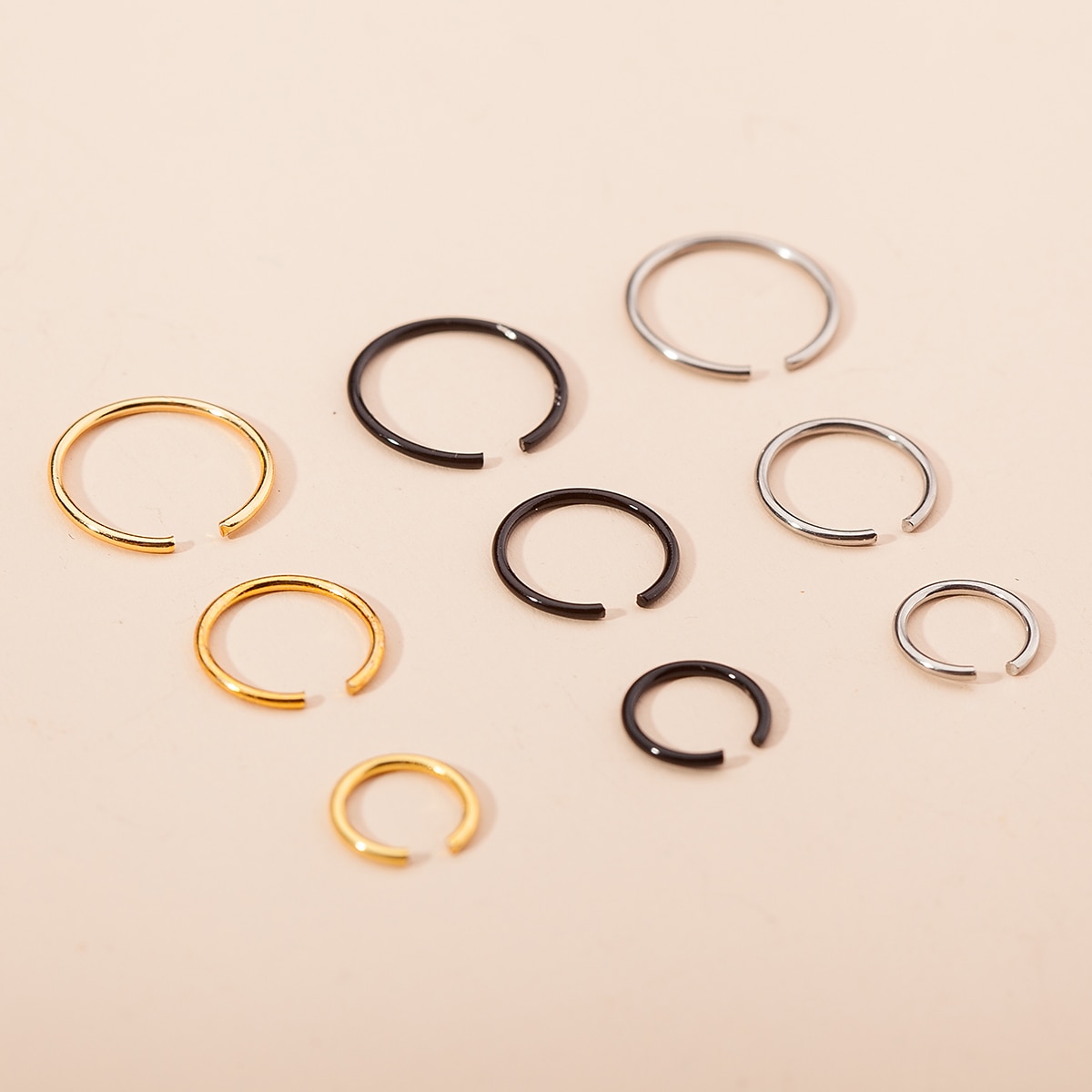 Aro do nariz / pino do nariz / piercing no nariz Personalizada à moda Artistíco Mulheres Bijuteria de Corpo Para Feriado Encontro Clássico Aço Inoxidável + Plástico ABS Palhaço Como na Foto 9pcs de 2025 por $4.49 –P1