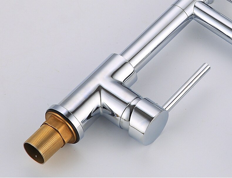 Rubinetto da cucina - Una manopola Due fori Cromo Estraibile A 3 fori Moderno Kitchen Taps del 2025 a $145.99 –P5