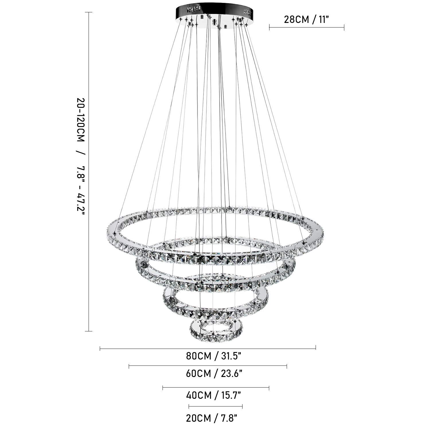 moderne led ring kristallen kroonluchters diy vorm indoor hanglamp lamp opknoping kroonluchter verlichting verlichting cristal schorsingen lampen 2025 - $686.19 –P1