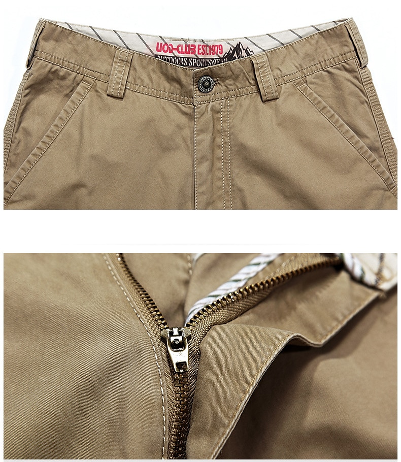 Herren Kurze Hose für Wanderer Cargo-Wandershorts Militär Volltonfarbe Sommer Außen 12" Komfort Ripstop Multi-Pocket Atmungsaktiv Baumwolle Knielänge Kurze Hose Armeegrün Khaki Burgund Grün Schwarz 2025 - $31.99 –P1
